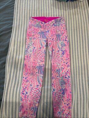 Lilly Pulitzer Pink, Blue & White Printed Luxletic Leggings